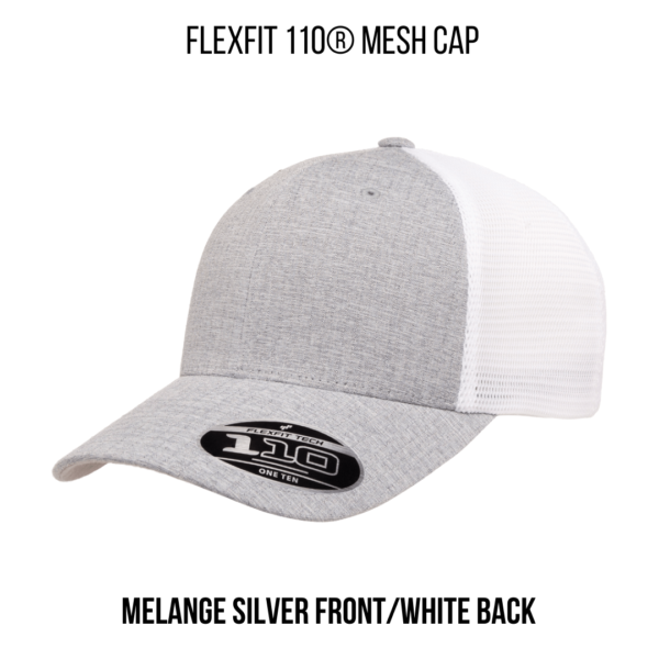 FLEXFIT 110 Melange Silver Front/White Back