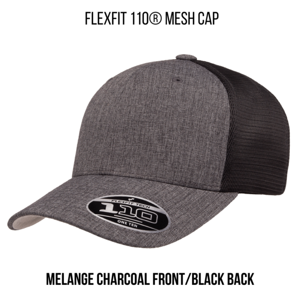 FLEXFIT 110 Melange Charcoal Front/ Black Back