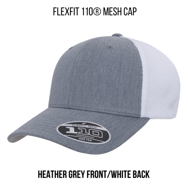 FLEXFIT 110 Heather Grey Front/White Back
